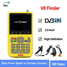 DVB-S2 V8 Finder HD Digital Satellite Finder W SatFinder MPEG2 MPEG4 with 3000mA Battery pk Freesat V8 Finder FTA Sat finder