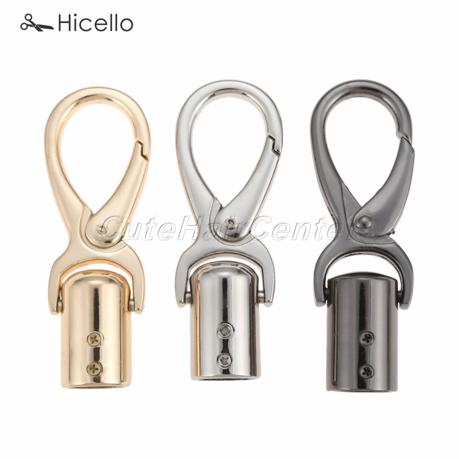 

Metal Bag Buckle Clasp Hook Snap Spring-close gate Trigger DIY Key Chain Dog Leashes Hand Craft Belt Gold Silver Black Hicello
