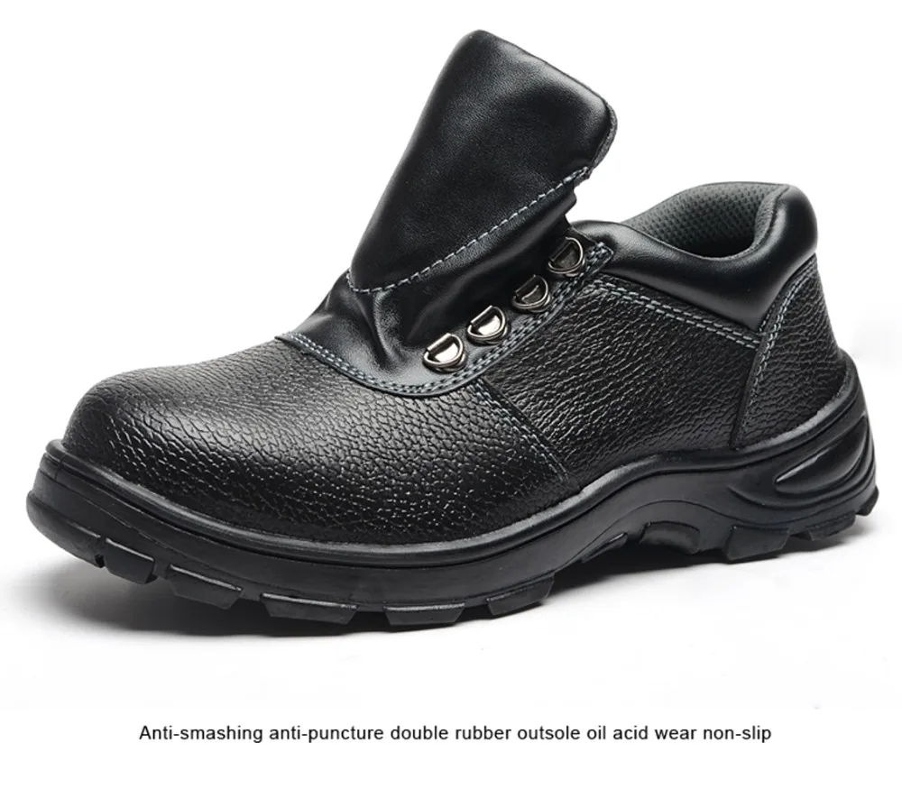 Для мужчин защитные рабочие сапоги Обувь с дышащей сеткой Сталь носком стальная подошва проколов обувь нефтехимической устойчивая защитная обувь