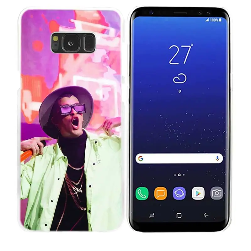 Чехол для samsung Galaxy Note 8 9 M30 M20 M10 S9 S8 S10 5G S10e Plus S7 S6 жесткий прозрачный PC Coque Cover Bad Bunny El Conejo Malo Новинка