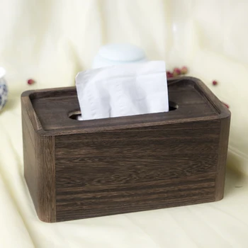 

Wooden Tissue Box Table Removable Tissue Boxes Chinese Beautiful Napkin Holder Case Rectangle Napkin Drawer Box for Car