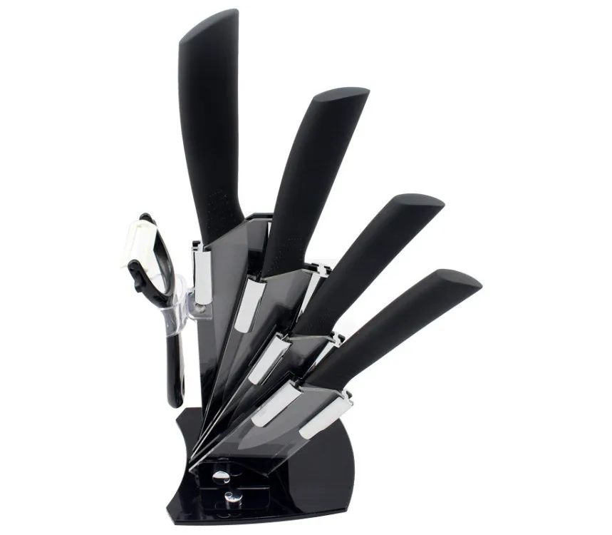 Высококачественный черный кухонный Фрукты Мясо нож для овощей Керамический нож набор " 4" " 6" дюймов с нож для чистки отдыха кухонные инструменты