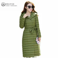 Тонкий зимний пуховик высокого качества с капюшоном тонкий Для женщин верхняя одежда модные простые чистый цвет большой ярдов Женская парка ZX0163