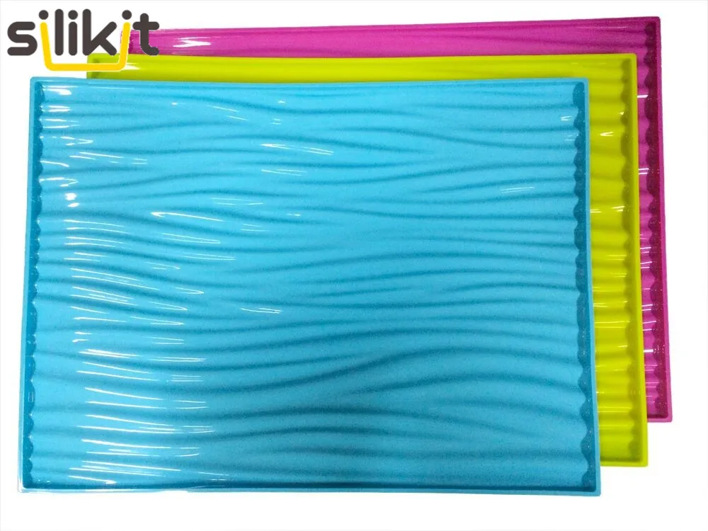 

free shipping New style silicone baking sheet rolling cake and bread mold plaque de cuisson wave shapebaking dish baking pan ba
