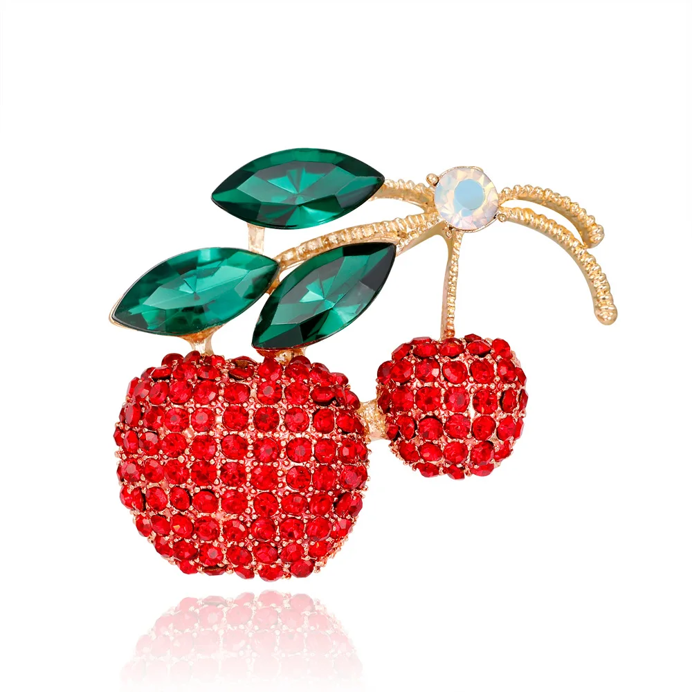 

Brooches Apple Rhinestones Crystal Brooches Pins High Quality Women Fashion Apple Brooch Pins Dropshipping