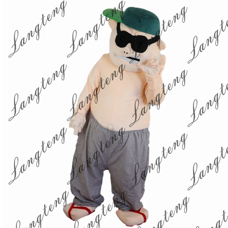 

Hot Sale Bad guy Man wearing glasses Mascot Costume Adult Size Halloween Outfit Fancy Dress Suit Free Shipping 2019New