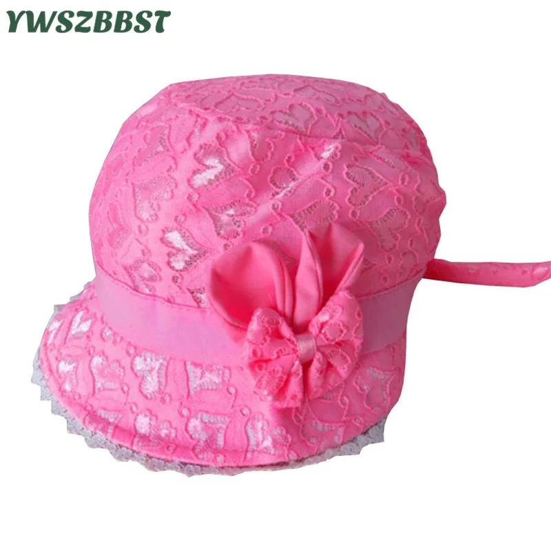 

Summer Sun Hat for Girls Lace Bowknot Toddler Baby Girls Hats Autumn Kids Beach Bucket Cap Children Sunscreen Cap Accessories
