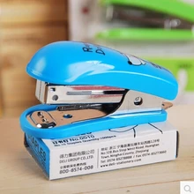 3 компл./лот бренд премиум мини степлер с 1000 шт. № 10 скобы высокого качества милый степлер с мультипликационным рисунком Deli 0253