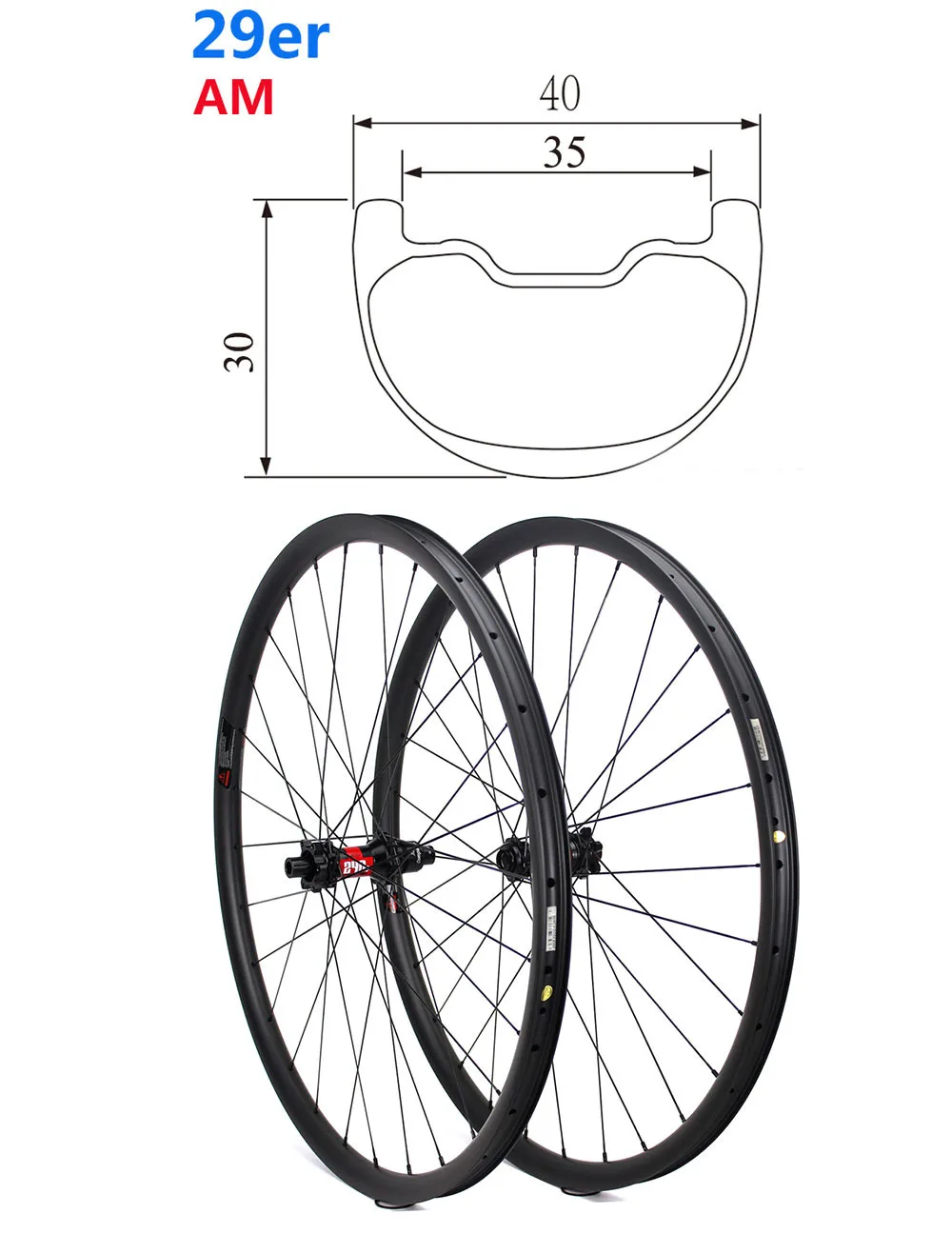 Top 29er Carbon Mountain Bike Wheel High-End DT Swiss 240 Series MTB WheelsetTubeless Ready XC:420g/AM:460g/DH:540g Rim 40mm 30mm 1