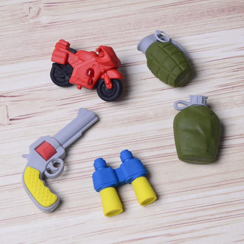 Fantastic 3D Fun Toys Eraser Gun MotorcycleSets Correction Supplies