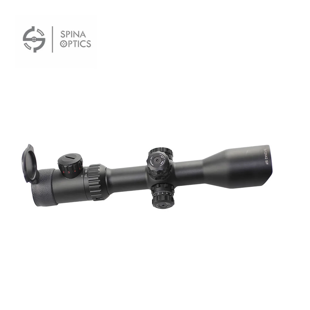 

SPINA OPTICS Tactical Rifle Scope Mil-Dot Reticle Red Green illumination 3-12x42 SF Magnification Optical Sight