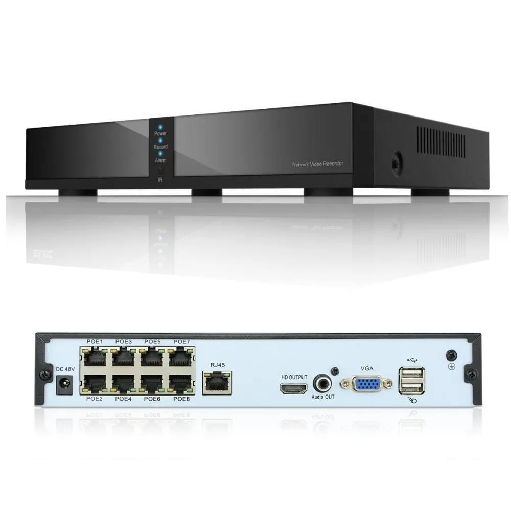

Seculink 4CH 8CH PoE NVR 1080P 3MP ONVIF Network Video Recorder Advanced Decoding Motion Detection Danale Cloud P2P