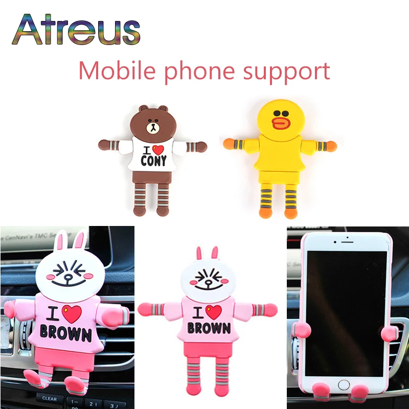 

Atreus Car vents versatile cartoon phone rack for Abarth Fiat BMW E60 E36 E34 E90 F30 F10 F20 Mercedes Benz W203 Accessories