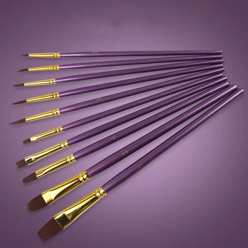 Цена Новый акварель гуашь Краски ing Ручка Нейлон щетки для волос деревянная ручка Краски набор кистей рисунок товары для рукоделия Краски ing инст...