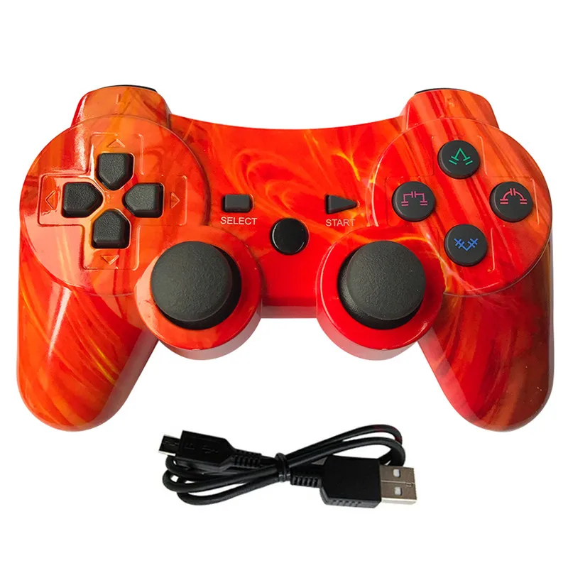 Для sony PS3 контроллер 2,4G беспроводной Bluetooth для Playstation 3 контроллер для Dualshock4 Вибрационный Джойстик Геймпад - Цвет: Molten Lava