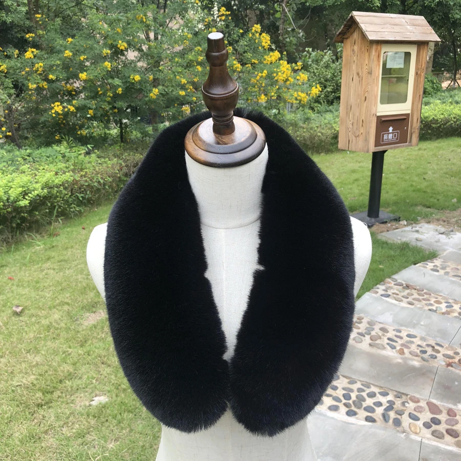 Имитация лисьего меха пуховик пальто воротник шапка меховой воротник 14 см* 75 см