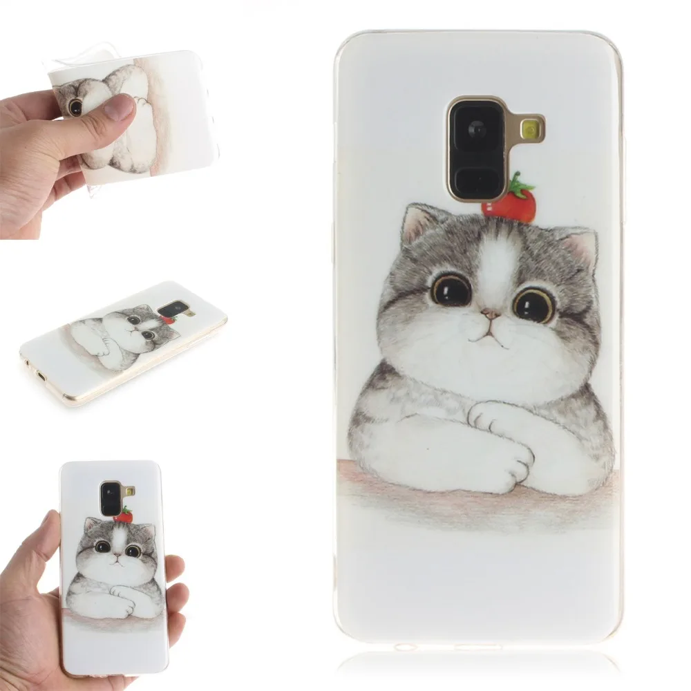 Мягкий чехол Nutbro Cat Panda для Samsung Galaxy A8 2018 A6 Plus S9 S8 J4 J6 J8 Etui Funda | Мобильные телефоны и
