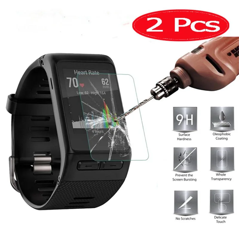 

2 Pieces HOPELF Tempered Glass for Garmin Vivoactive HR Glass Screen Protector for Garmin Vivoactive HR Tempered Glass