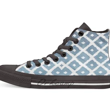 Ikat Linocut/Новинка; дизайнерская Повседневная парусиновая обувь; обувь на заказ; Прямая