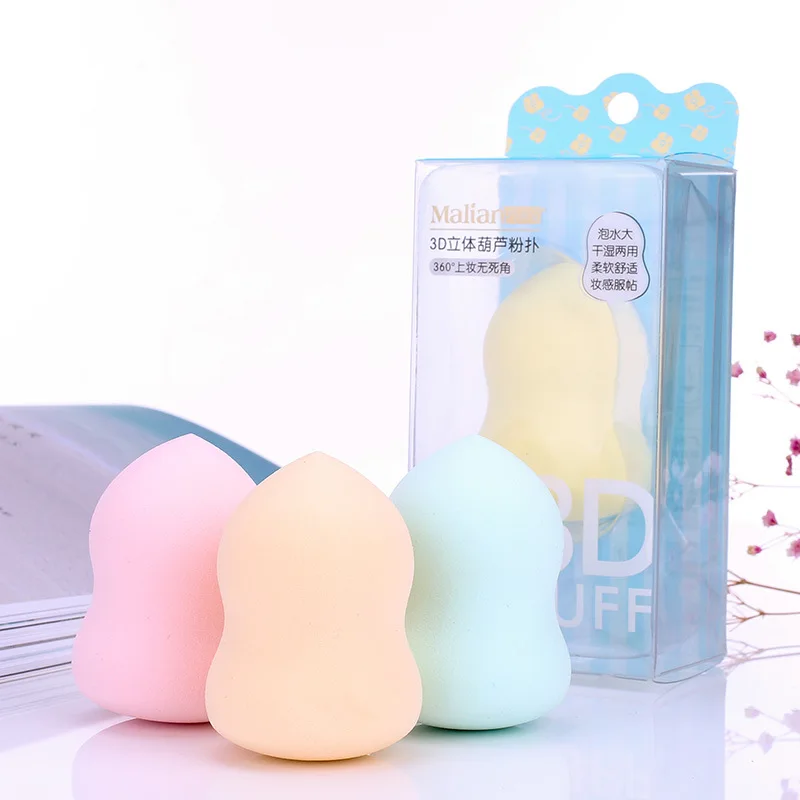 Губка-тыква Влажная и сухая вода BB крем спонж для макияжа слоеная красота яйцо Косметическая подушечка