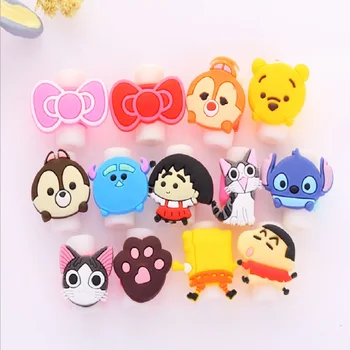

1PCS Cartoon USB Cable Earphone headphones line Protector For iPhone 5 S SE 6 6S plus 7 plus charging line data cable protection