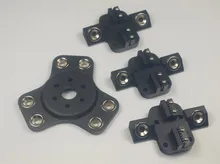 Funssor k800 all metal aluminum magnetic effector+ carriage kit black color anodized For Reprap Delta Rostock Kossel 3d printer