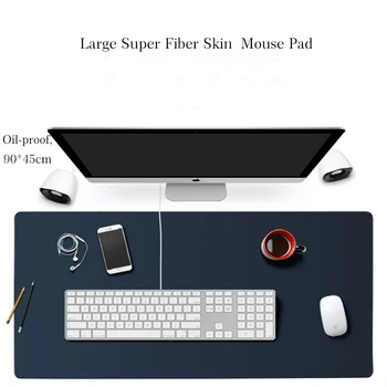 

Large Size 90*45cm Waterproof Oilproof PU Leather Mousepad Antifreeze Hand Anti-skid Tabletop Wear-resisting Long Service Life