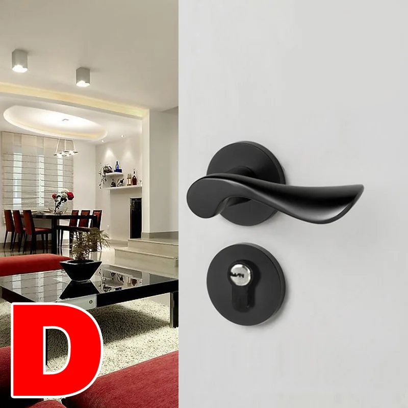 

2018 Direct Selling Suction Quiet Bedroom Lock American Black Interior Wooden Door Locks Contemporary And Contracted Hold Hand