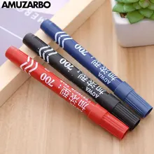 3 cor oleosa Extra longo Permanente À Prova D' Água simples Marcador Canetas Arte Marcador Quadro Branco Canetas escolares papelaria Estudante suprimentos(China)