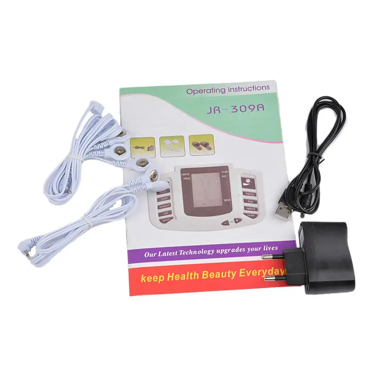 JIARUI Body Massage Machine Electronic Muscle Stimulator Relax Muscle Massage Tens Acupuncture Therapy Slipper+16 Pads JIARUI Body Massage Machine Electronic Muscle Stimulator Relax Muscle Massage Tens Acupuncture Therapy Slipper+16 Pads