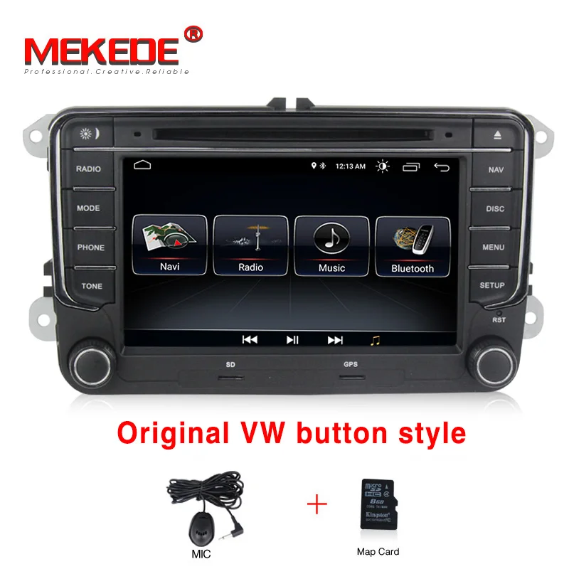 1024X600 HD 2din Android 8,0 автомобильный dvd-плеер радио для Volkswagen VW golf 6 touran passat B7 sharan Touran polo tiguan gps Navi - Цвет: CAR DVD