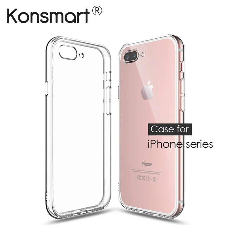

Konsmart Ultra Thin Soft TPU Transparent Phone Cover For iPhone 6 6s 7 8 Plus Silicon Case For iPhone 4 4s 5 5s SE XR XS MAX