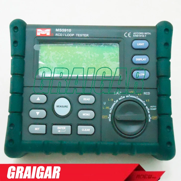 

AC-440v, 500mA professional digital RCD/LOOP tester Mastech MS5910 Free shipping!