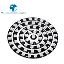 TZT RGB LED anneau 1Bit 8Bit 12Bit 16Bit 24Bit WS2812 5050 RGB LED + pilote intégré Module de LED de contrôle rvb pour Arduinos