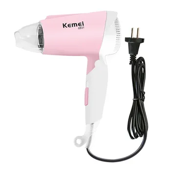 

Kemei KM-6831 Mini Home Hair Dryer White Pink
