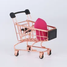 Makeup Organizer Creative Simulation Mini Shopping Cart Supermarket Trolley Debris Storage Box Organizador Home Decoration