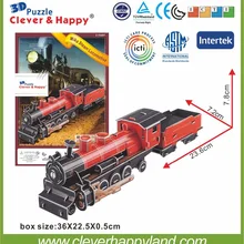 Новинка умный и Счастливый 3d пазл Мика паровоз Детский пазл Раннее обучение игрушка для взрослых бумажная модель ручной работы