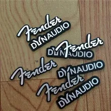 50X DYNAUDIO Fender динамик алюминиевый 3D стикер Труба Рог Звук буквы наклейки автомобиль Стайлинг для VW CC жук