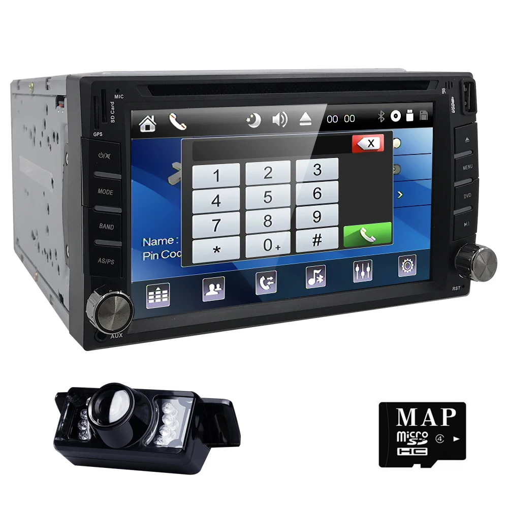 

Car dvd player In Dash Stereo MP3 Head Unit CD Camera parking GPS navigator 2 din autoradio Video steering-wheel car multimedia