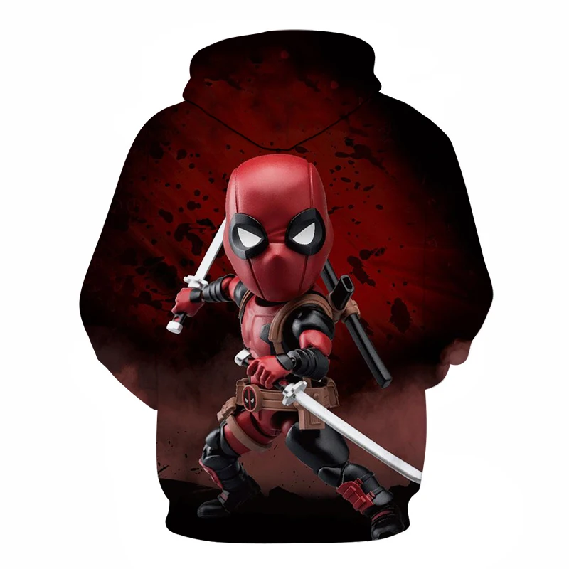  New Marvel Deadpool Sweatshirt Fashion Funny Men Women Long Sleeve Streetwear Hoodie DC Comics 3D P
