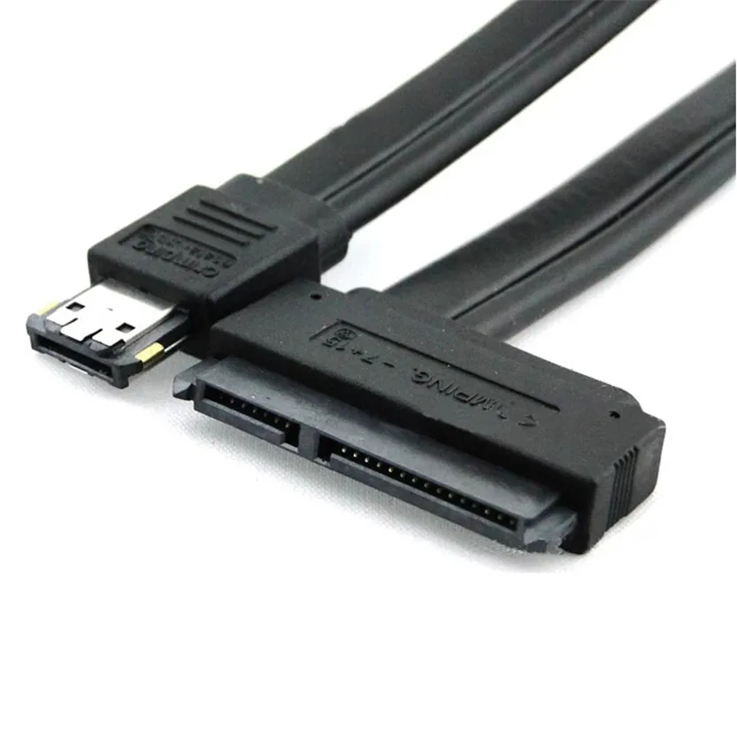 

New Dual Power eSATA USB 12V 5V Combo to 22Pin SATA USB Hard Disk Cable Jun30#2 Dropshipping