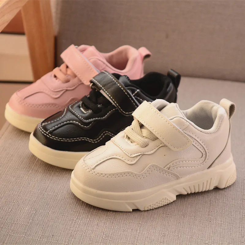  Spring 2019 Boys Girls Fashion Sneakers Baby/Toddler/Little/Big Kid Leather Waterproof Trainers Chi