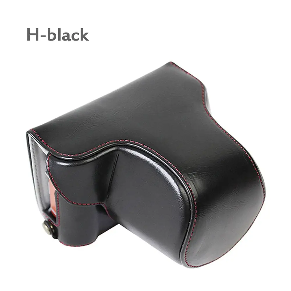 Полный корпус Точная посадка pu кожаный чехол для цифровой камеры сумка крышка с ремешком для fuji фильм XA5 X-A5 15-45 мм объектив - Цвет: H-black