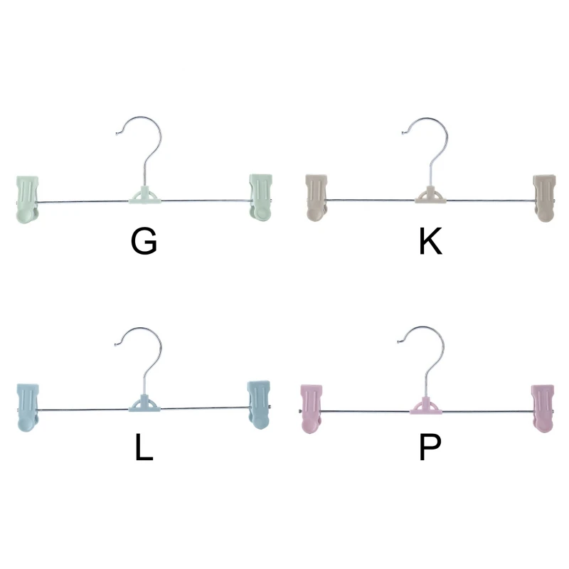 10 шт. вешалки для брюк, штанов, юбок, держатель из нержавеющей стали с 2 зажимами, вешалки для домашней одежды, противоскользящая сушилка