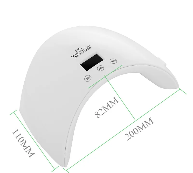 Сенсорный экран 24 Вт Светодиодная УФ лампа профессиональная Сушилка для ногтей