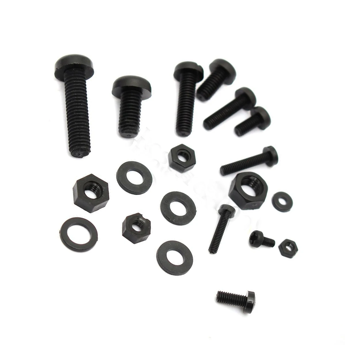 150pcs M2 M2.5 M3 M4 M5 Black Nylon Hex Screw Bolt Nut Standoff Spacer Fasten