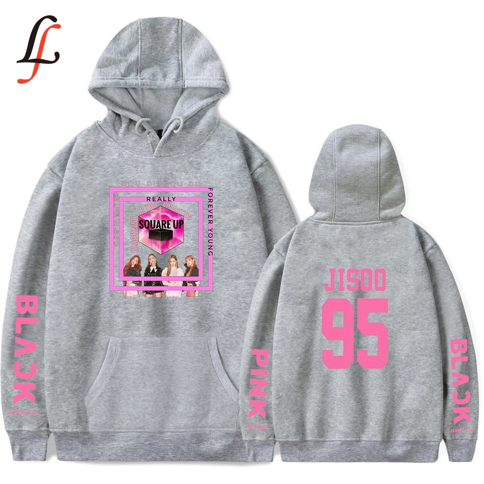 K pop blackpink harajuku Casual Warm Hoodies Sweatshirts Spring Womens Long Sleeve Hooded Sweatshirt Loose Jumper Tracksuits