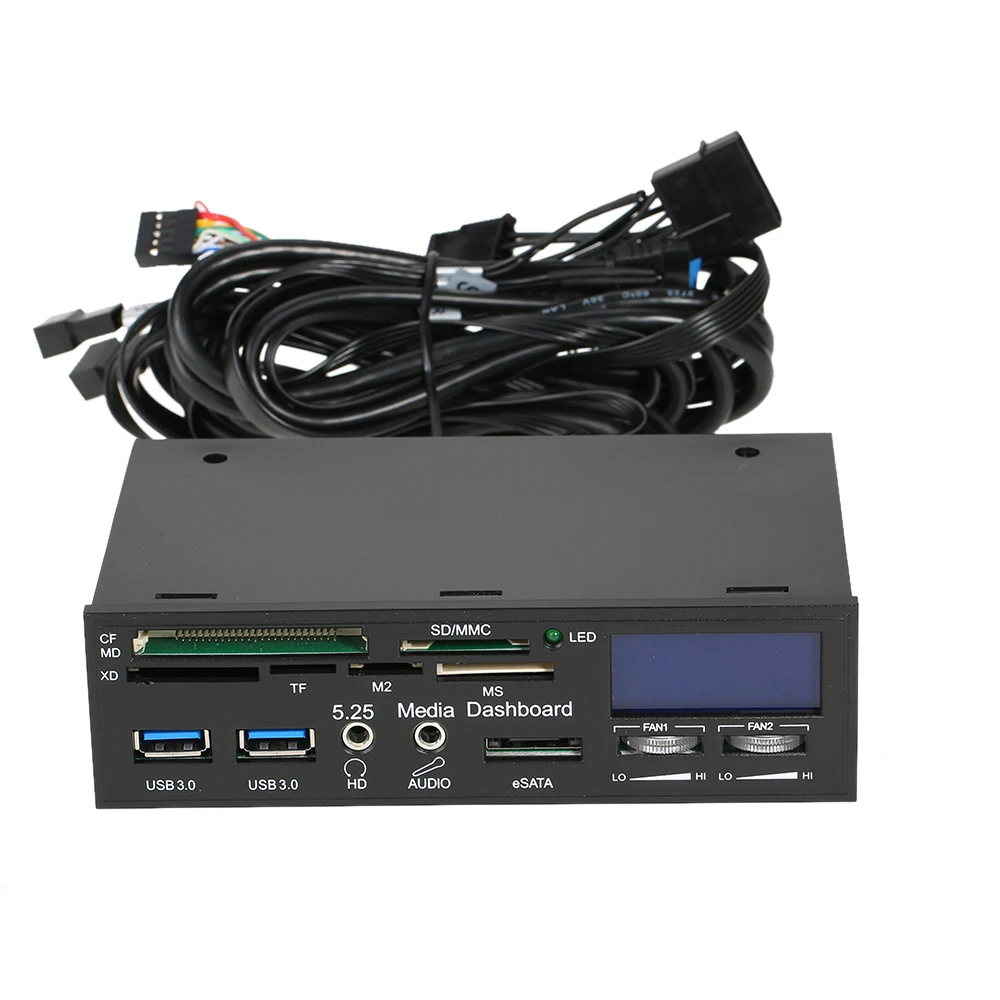 

STW Multi-Function USB 3.0 Hub eSATA Port Internal Card Reader Fan Speed Controller with CPU System for XD CF SD and Memory Card