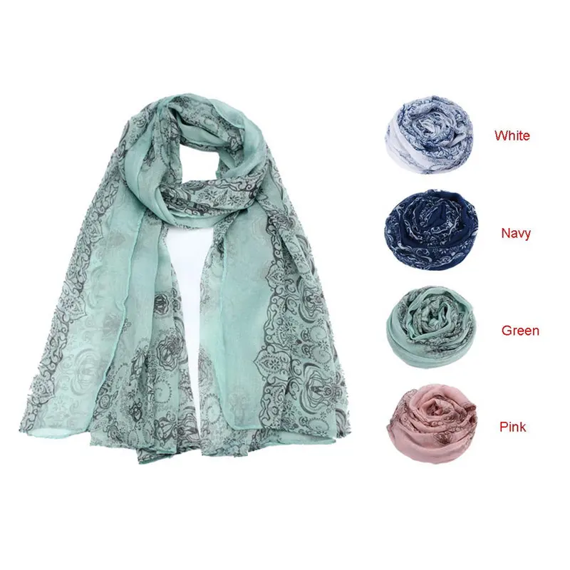 Women Lady Classical Print Scarf Sun Protection Gauze Kerchief women's scarves handkerchief hijab scarf 40FE2524