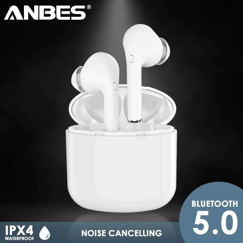 

ANBES Mini TWS Wireless Headphones Sport Earphone With HD Mic Noise Cancelling HIFI Bluetooth Earphones For Xiaomi Iphone